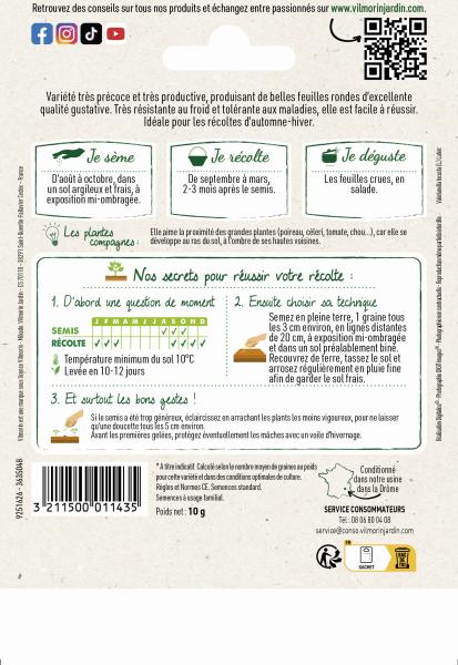 Potagères - Mâche Vit - Grand Modèle - MEDIA_PACKAGING_VERSO